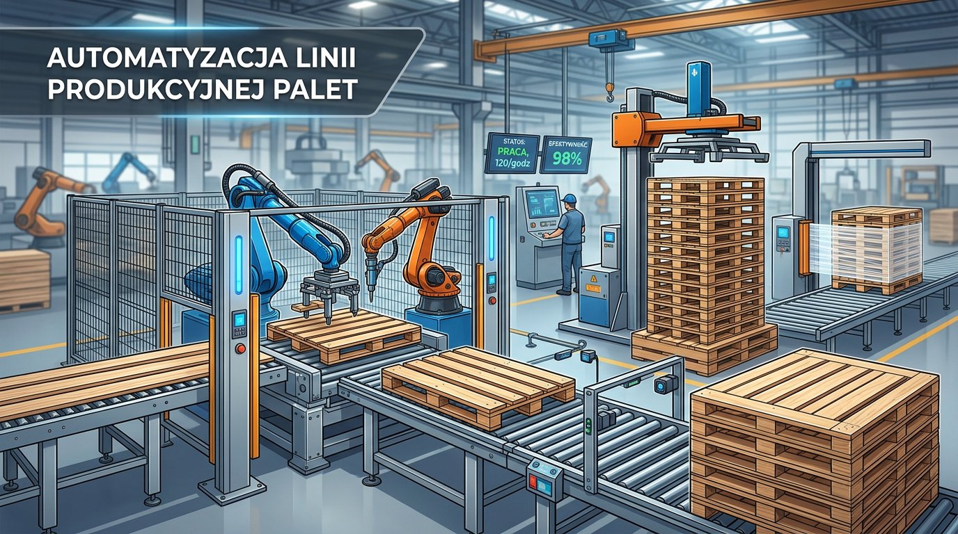 Automatyzacja linii produkcyjnej palet